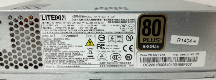 LiteOn Power Supply Unit 220W PS-5221-9AB - Image 3