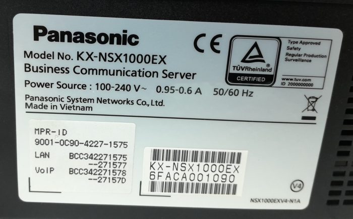 Panasonic Telephone System Communication Server KX-NSX1000EX - Image 3