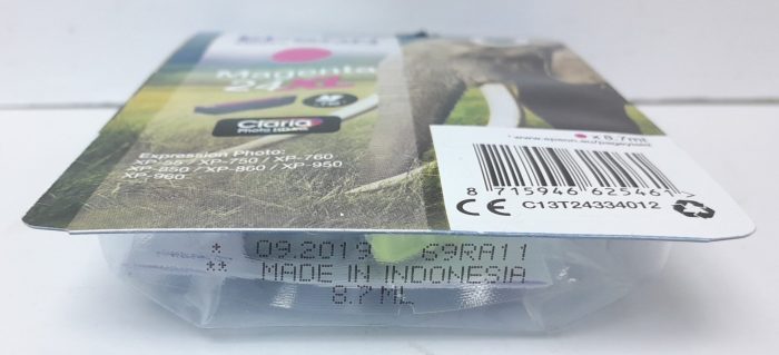 Epson Magenta Ink Cartridge 24XL - Expiry: Sept 2019 - Image 5
