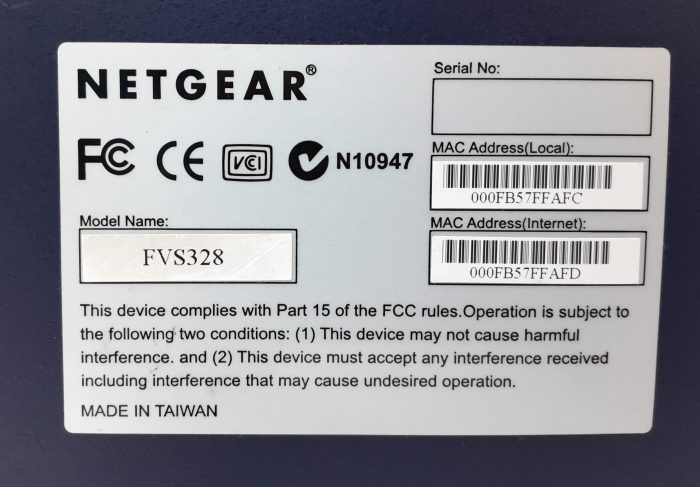 Netgear VPN Firewall Prosafe FVS328 - Image 3