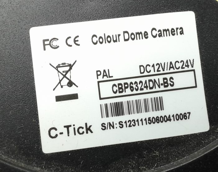 Concept Pro Color Dome Camera	CPB6324DN-BS - Image 3