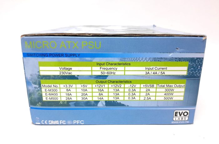 Evo Labs E-M400 Micro ATX PSU Power Supply - Image 6