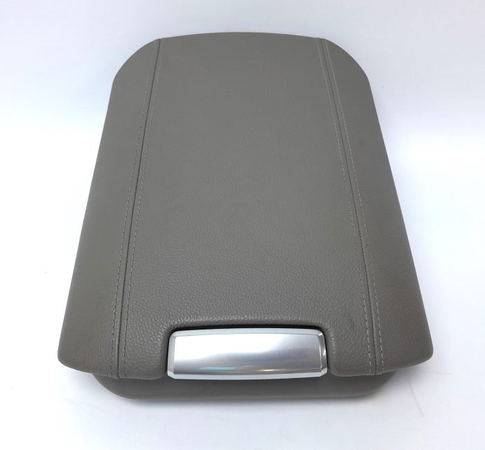 Porsche Cayenne 958 E3 Centre Console Armrest Lid Grey Leather - Image 2
