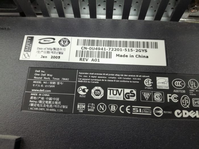 Dell E173FPf 17" VGA Monitor - Image 5