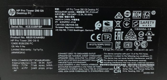 Pro Tower 290 G9 Desktop Pc_6