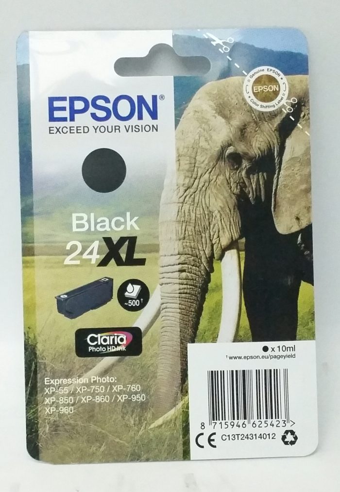 Epson Black Ink Cartridge 24XL - Expiry: March 2020 - Image 2
