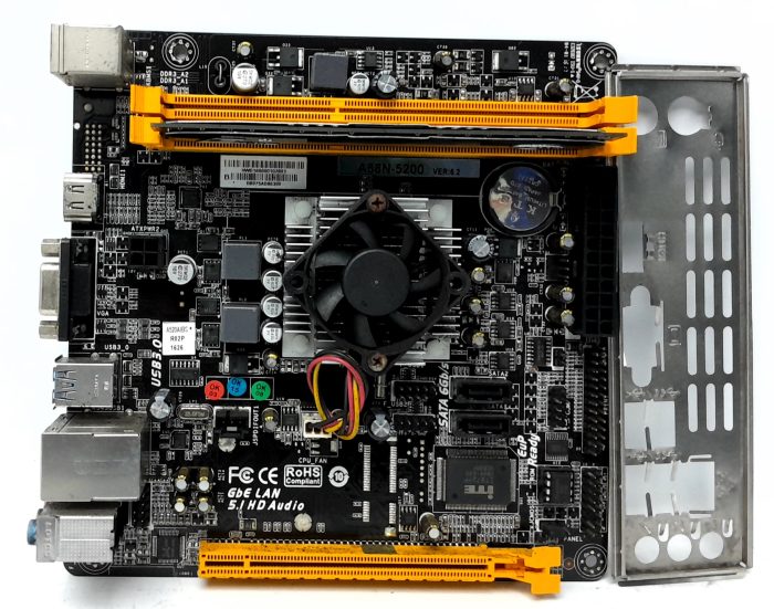 Biostar Motherboard AMD A6-5200 With I/O Shield A68N-5200 ONBOARD DDR3 MINI ITX - Image 2