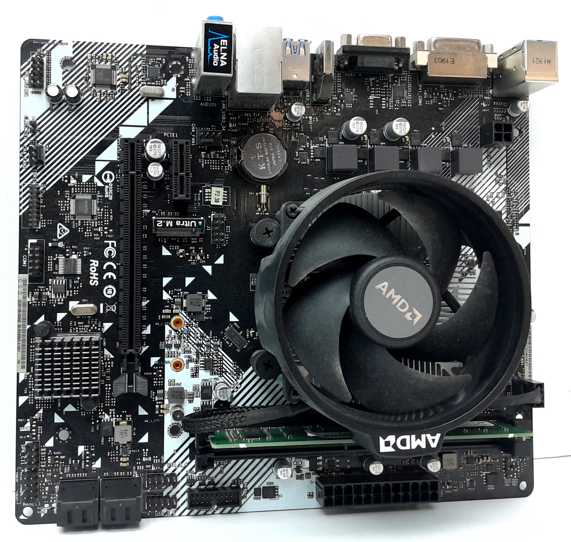 20241212_194321 Asrock Motherboard AMD Ryzen 3 3200G With I/O Shield B450M-HDV AM4 DDR4 MICRO ATX - Image 1
