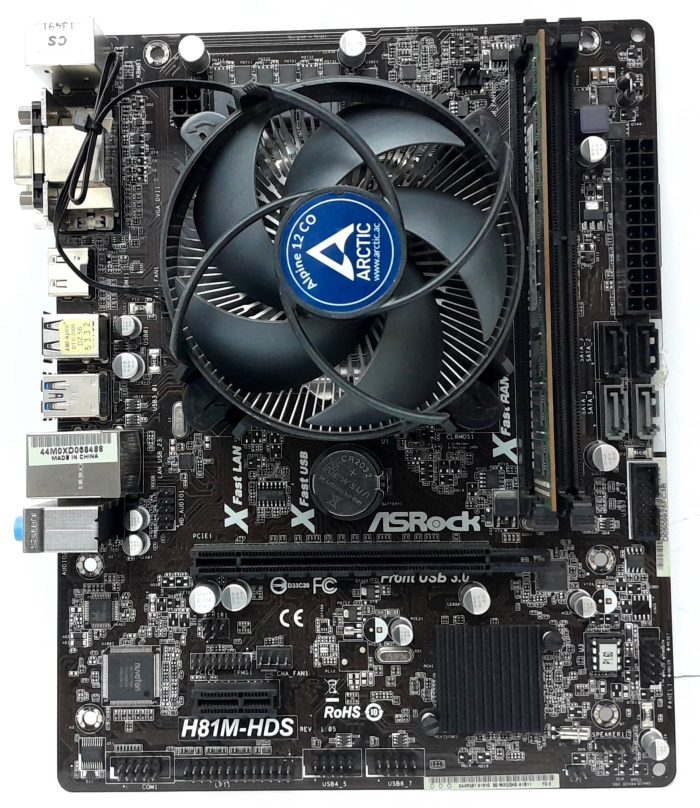 Asrock Motherboard Intel i5-4570 With I/O Shield H81M-HDS LGA1150 DDR3 MICRO ATX - Image 2