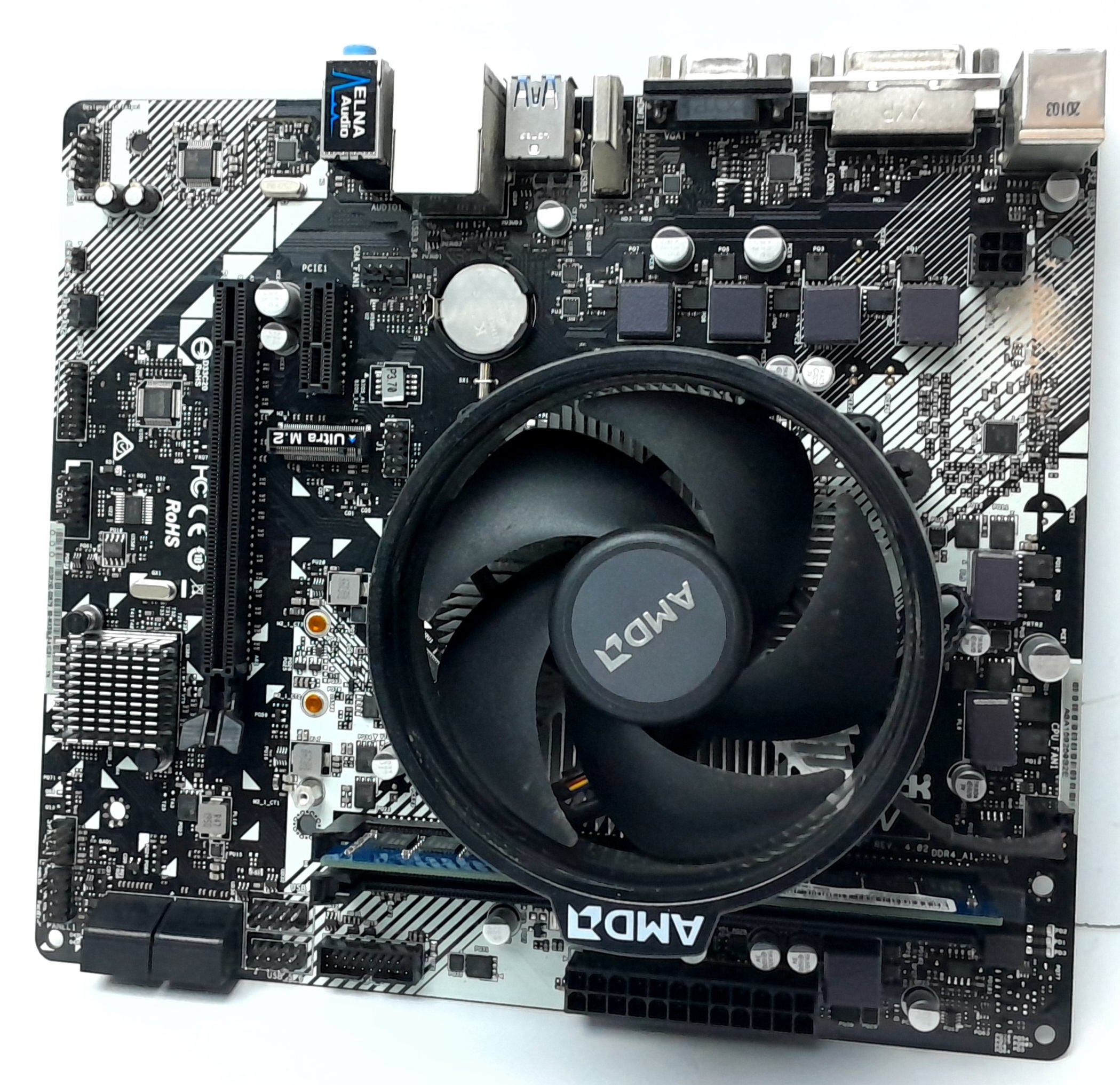 20241212_203003 Asrock Motherboard AMD Ryzen 5 3400G With I/O Shield A320M-HDV AM4 DDR4 MICRO ATX - Image 1