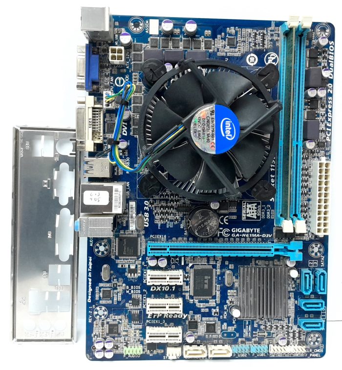 Gigabyte Motherboard Intel i5-3470 With I/O Shield GA-H61MA-D3V LGA1155 DDR3 MICRO ATX - Image 2