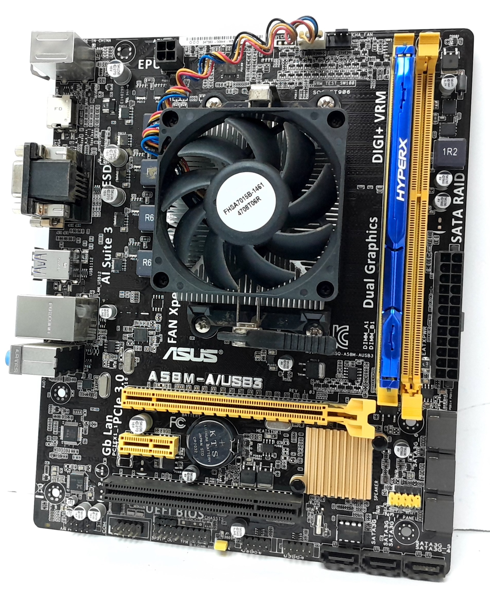 20241212_211710 Asus Motherboard AMD A8-6600K With I/O Shield A58M-A/USB3 FM2+ DDR3 MICRO ATX - Image 1