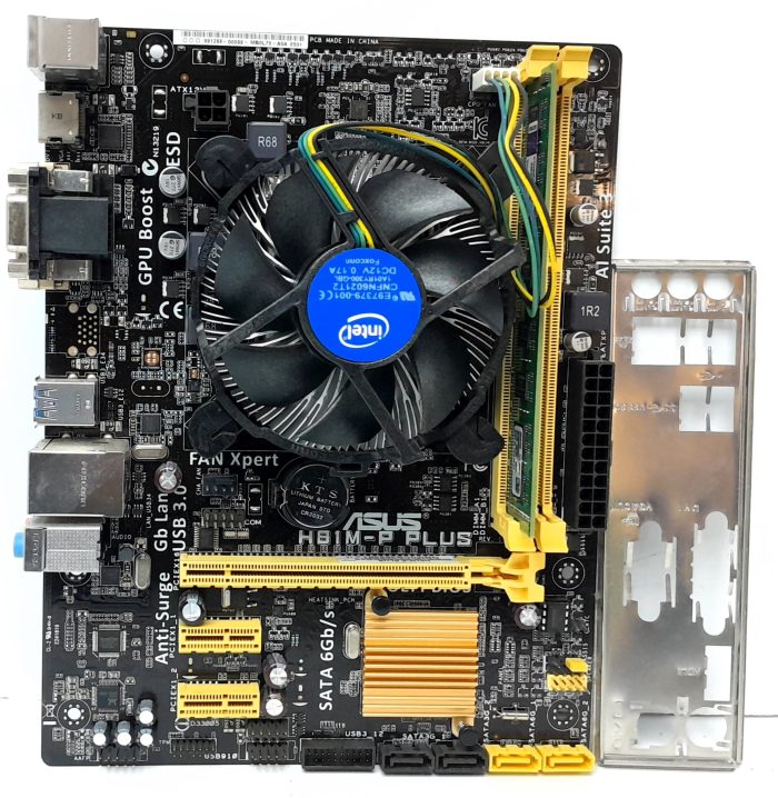 Asus Motherboard Intel i3-4360 With I/O Shield H81M-PLUS LGA1150 DDR3 MICRO ATX - Image 2
