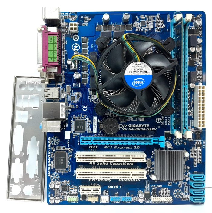 Gigabyte Motherboard Intel i5-3470 With I/O Shield GA-H61M-S2PV LGA1155 DDR3 MICRO ATX - Image 2