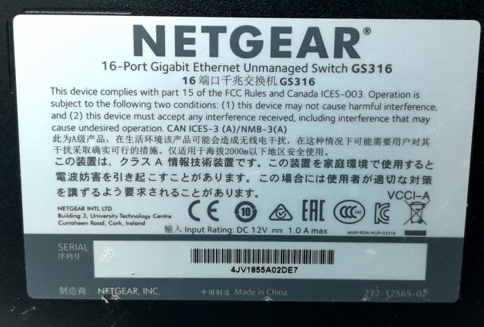 Netgear 16 Port Gigabit Ethernet Switch GS316 - Image 3