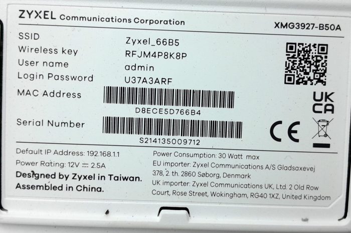 ZyXEL Modem Router XMG3927-B50A - Image 3