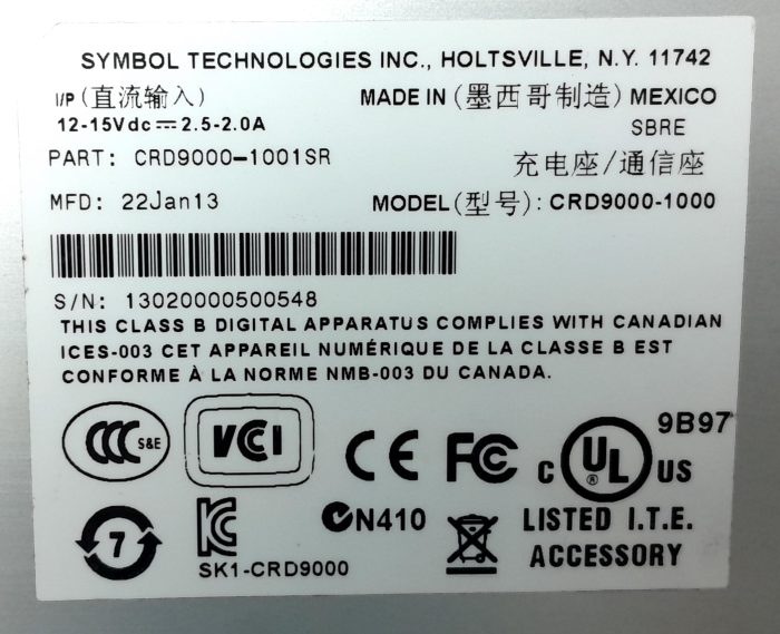Symbol Charging Dock CRD9000-1000 - Image 3