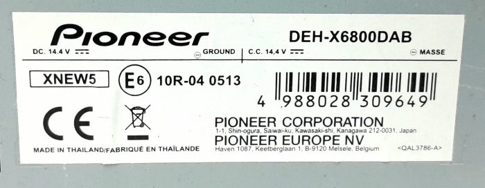 Pioneer Car Stereo DEH-X6800DAB - Image 3