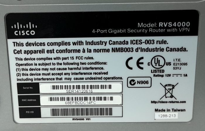 Cisco 4 Port Gigabit Security Router With VPN RVS400 - Image 3