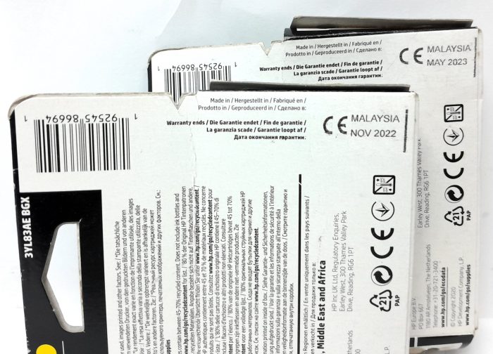 HP Yellow Ink Cartridge 912XL (3YL83AE BGX) - Expiry: Nov 2022 & May 2023 - Joblot x2 - Image 3