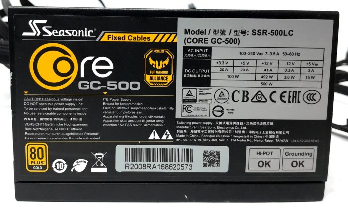 Seasonic Switching Power Supply 500W SSR-500LC (Core GC-500) - Image 3