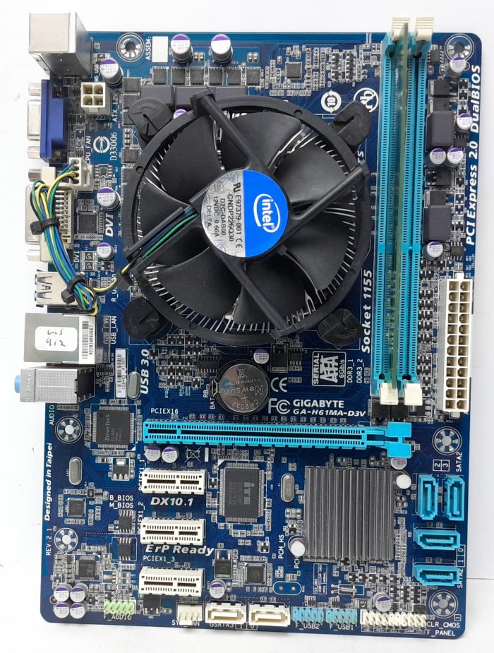 Gigabyte Motherboard Intel i5-3330 With I/O Shield GA-H61MA-D3V LGA1155 DDR3 MICRO ATX - Image 2
