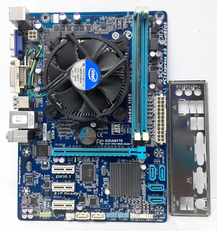 Gigabyte Motherboard Intel i5-3470 With I/O Shield GA-H61MA-D3V LGA1155 DDR3 MICRO ATX - Image 2
