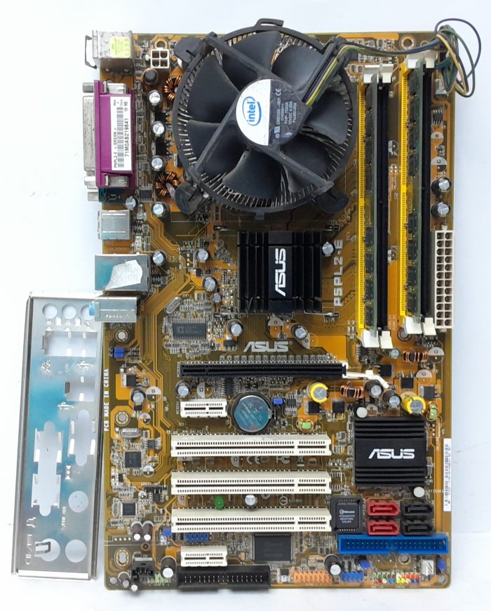 Asus Motherboard Intel Core 2 Duo 6420 With I/O Shield P5PL2-E LGA775 DDR2 ATX - Image 2