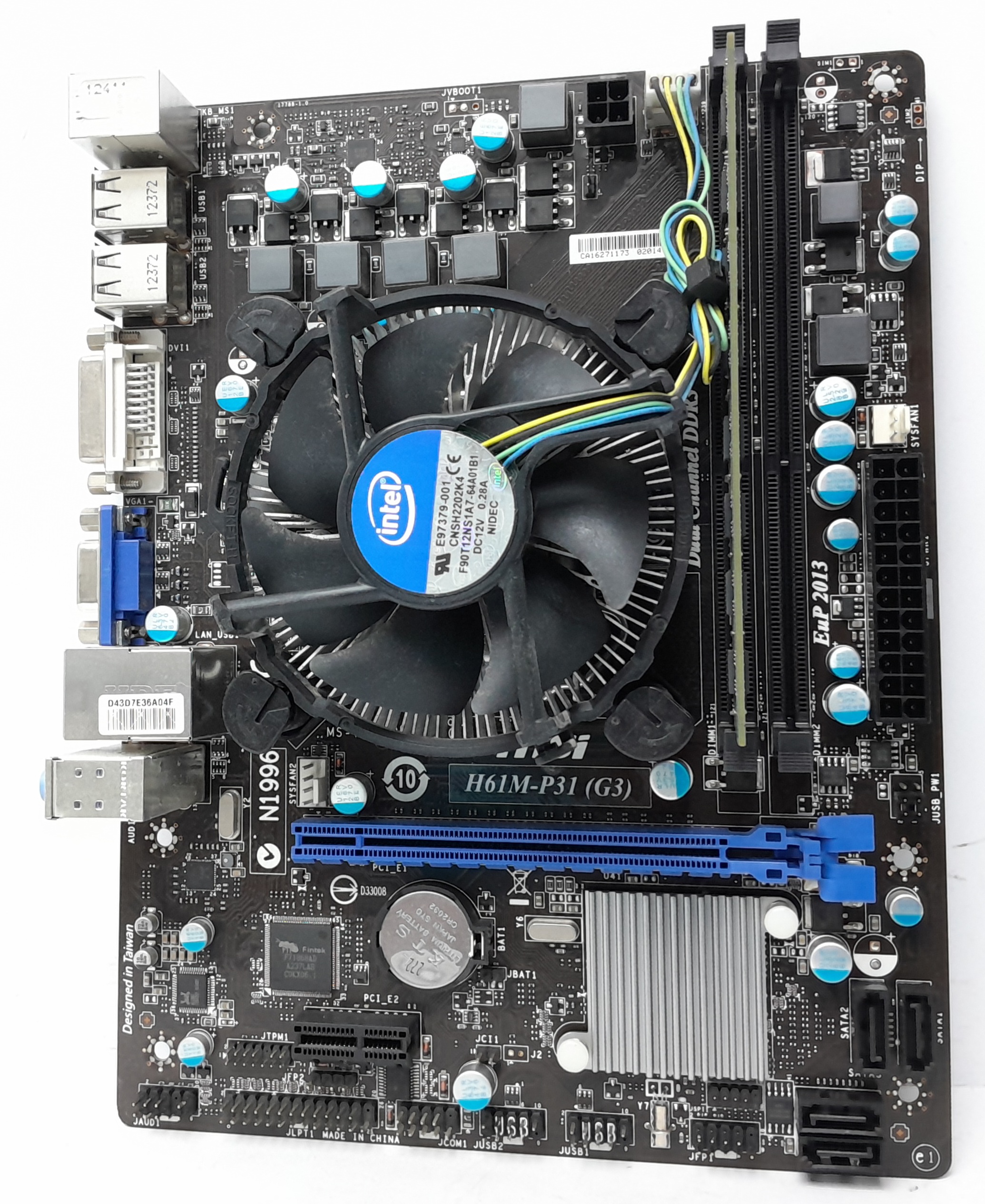 20241230_235209 MSI Motherboard Intel i5-3570T With I/O Shield H61M-P31 (G3) LGA1155 DDR3 MICRO ATX - Image 1