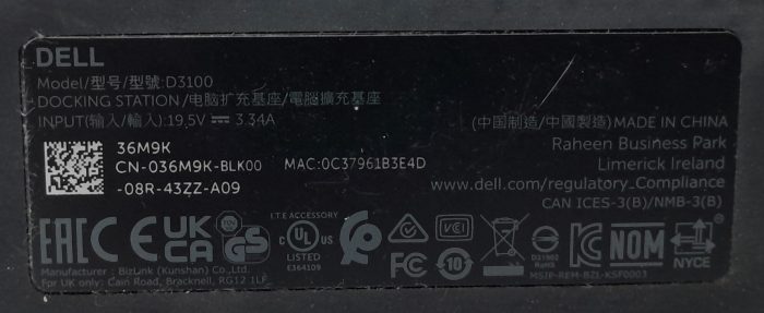 Dell Docking Station D3100 - Image 3