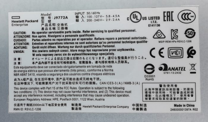 HP Aruba 2530-48G PoE+ Gigabit Switch J9772A - Image 3