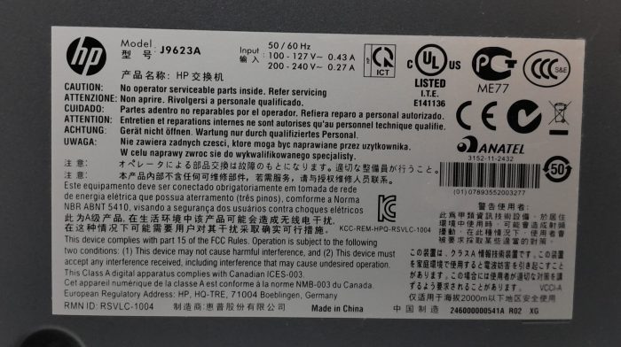 HP 24 Port Network Switch J9623A 2620-24 - Image 3