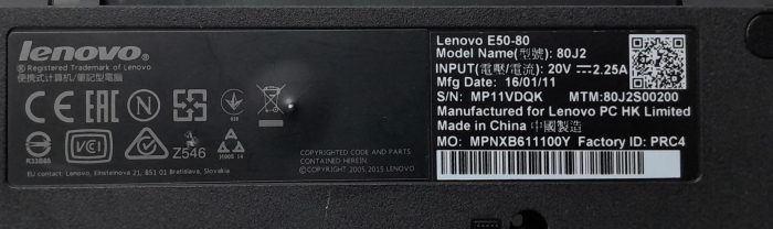 Lenovo E50-80 Bottom Case - Image 4