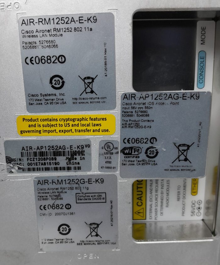Cisco  Access Point Aironet RM1252 802.11a Wireless LAN Module AIR-AP1252AG-E-K9 - Image 3