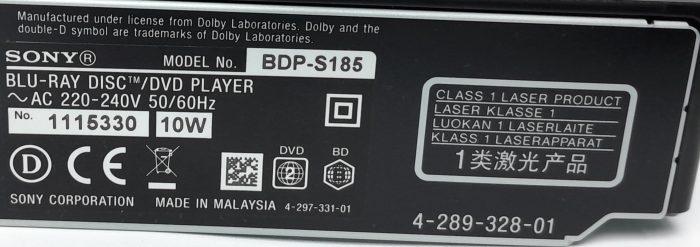 Sony DVD Player BDP-S185 - Image 3