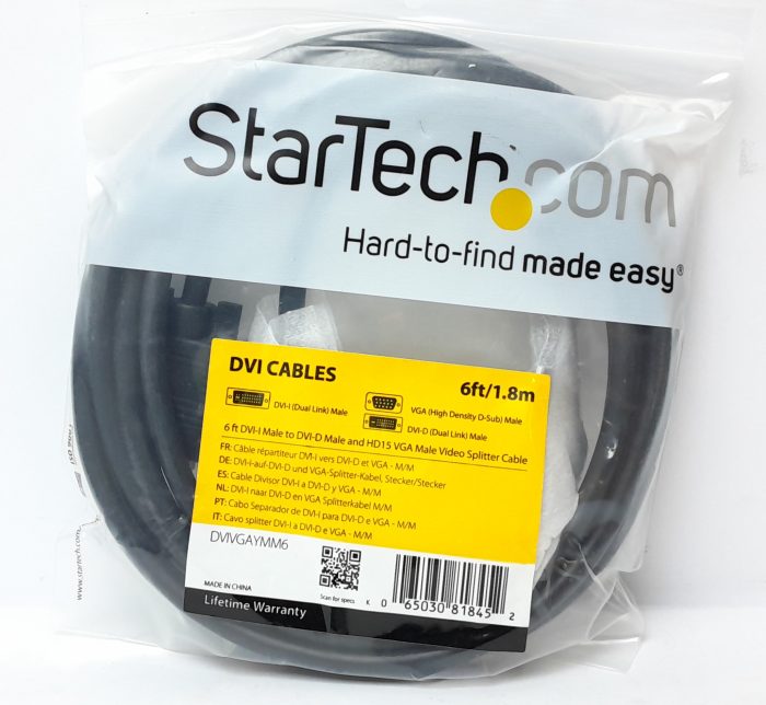 Startech .com DVI Cables DVIVGAYMM6 - Job Lot x8 - Image 2