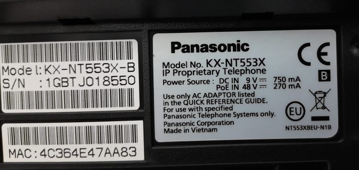 Panasonic IP Desk Phone KX-NT553X - Image 4