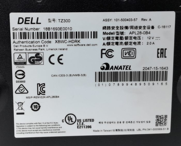 Dell 5 Port Wireless Firewall SonicWALL TZ300 (APL28-0B4) - Image 3