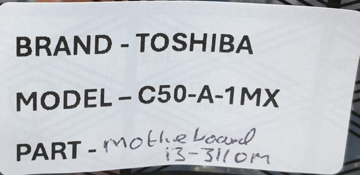 Toshiba Satellite Pro C50-A-1MX Laptop Motherboard i3-3110M with Heatsink - Image 3