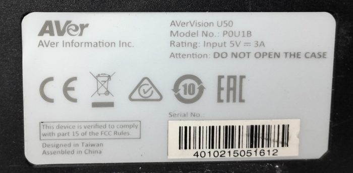 AverMedia Document Camera AverVision U50 (P0U1B) - Image 3