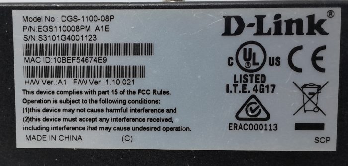 D-Link Smart Switch DGS-1100-08P - Image 3