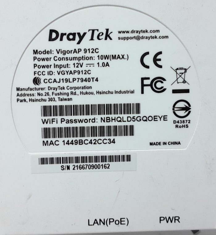 Draytek PoE Access Point VigorAP 912C - Image 3