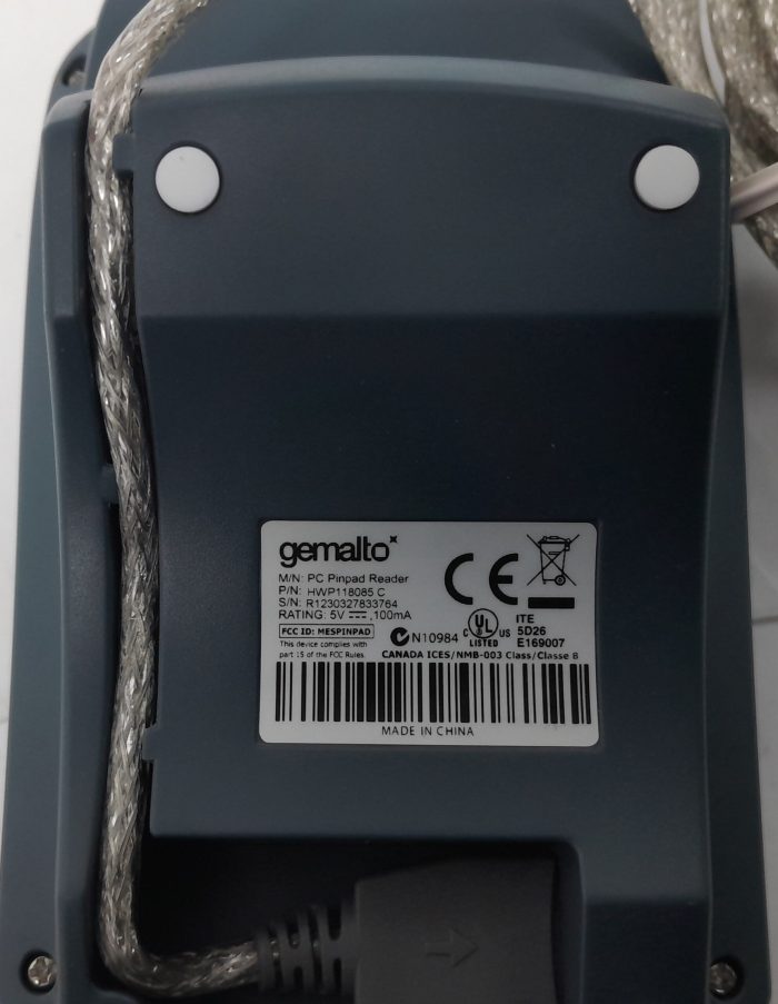 Gemalto PC Pinpad Reader Barclays USB Smart Card Reader Terminal HWP118085C - Image 4