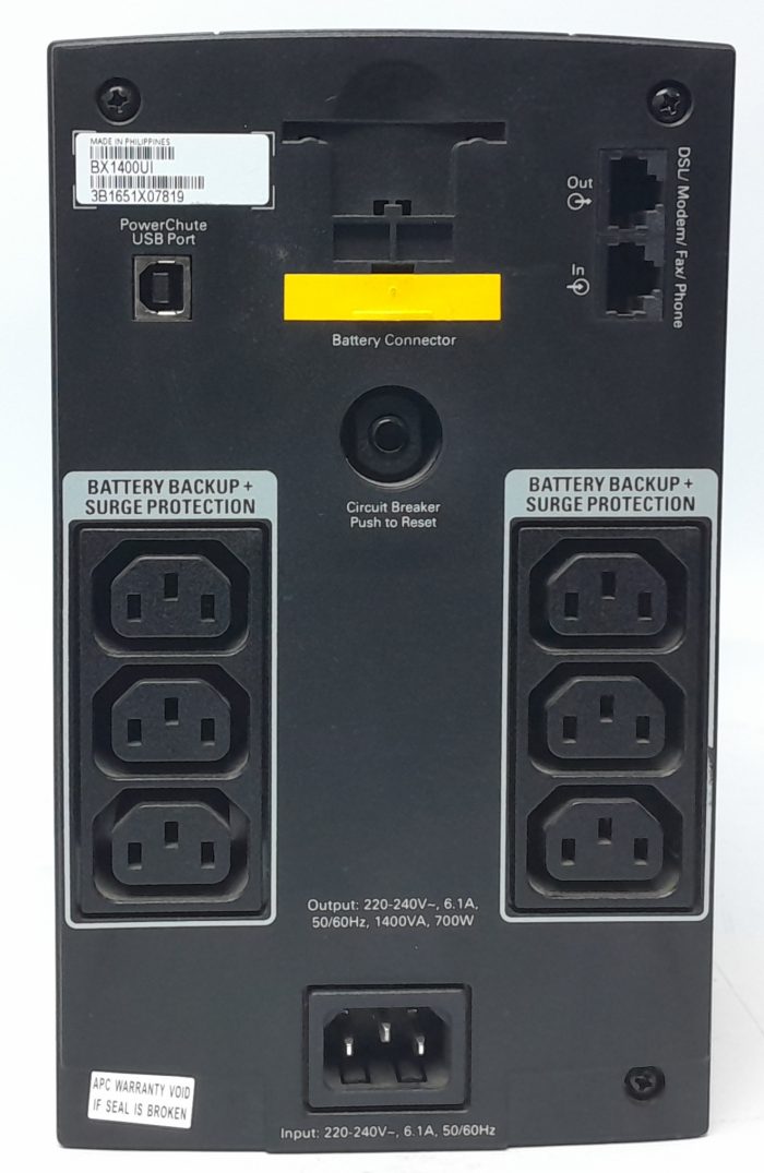 APC Uninterrupted Power Supply (UPS) Back-UPS 1400 BX1400UI - Image 4
