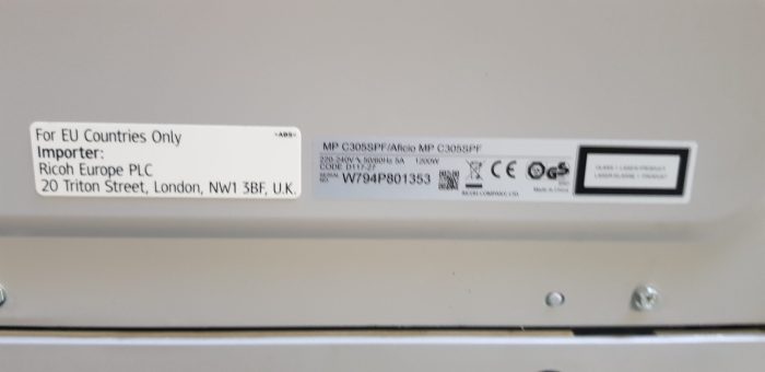 Ricoh Aficio MPC305spf Laser Printer - Image 8