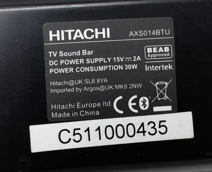 Hitachi TV Sound Bar AXS014BTU - Image 3