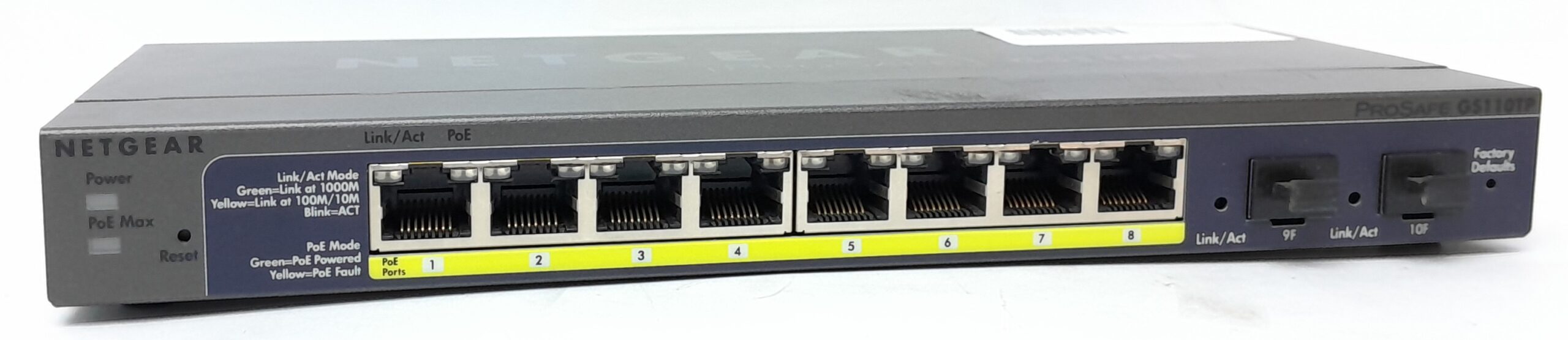 20250206_193258 Netgear 8 Port Gigabit Smart Switch With PoE And Fiber Uplink Prosafe GS110TP - Image 1