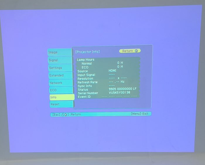 Epson HDMI VGA Projector with 0 Lamp Hours Used EB-X27 H692B - Image 2