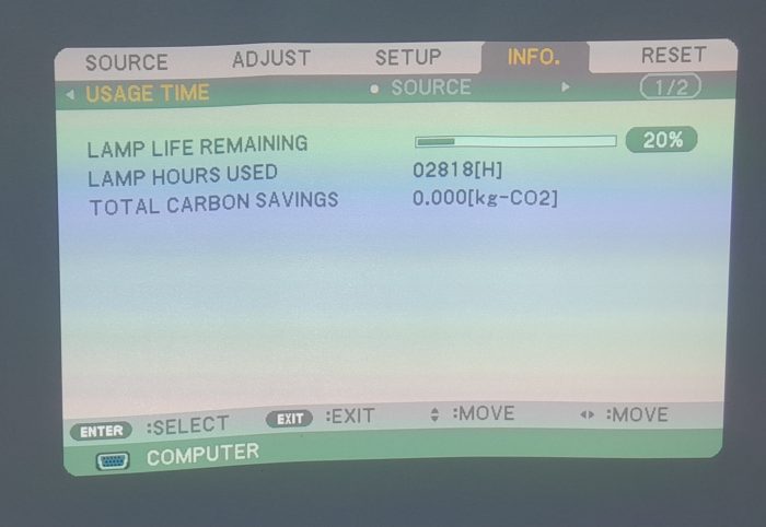 Nec VGA Projector with 2818 Lamp Hours Used NP110 - Image 2