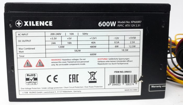 Xilence 600W Power Supply Unit (PSU) XP600R7 - Image 3